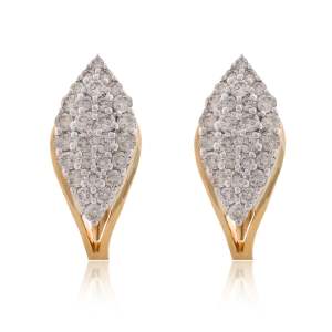 Designer Earrings with Certified Diamonds in 18k Yellow Gold - ER0511P